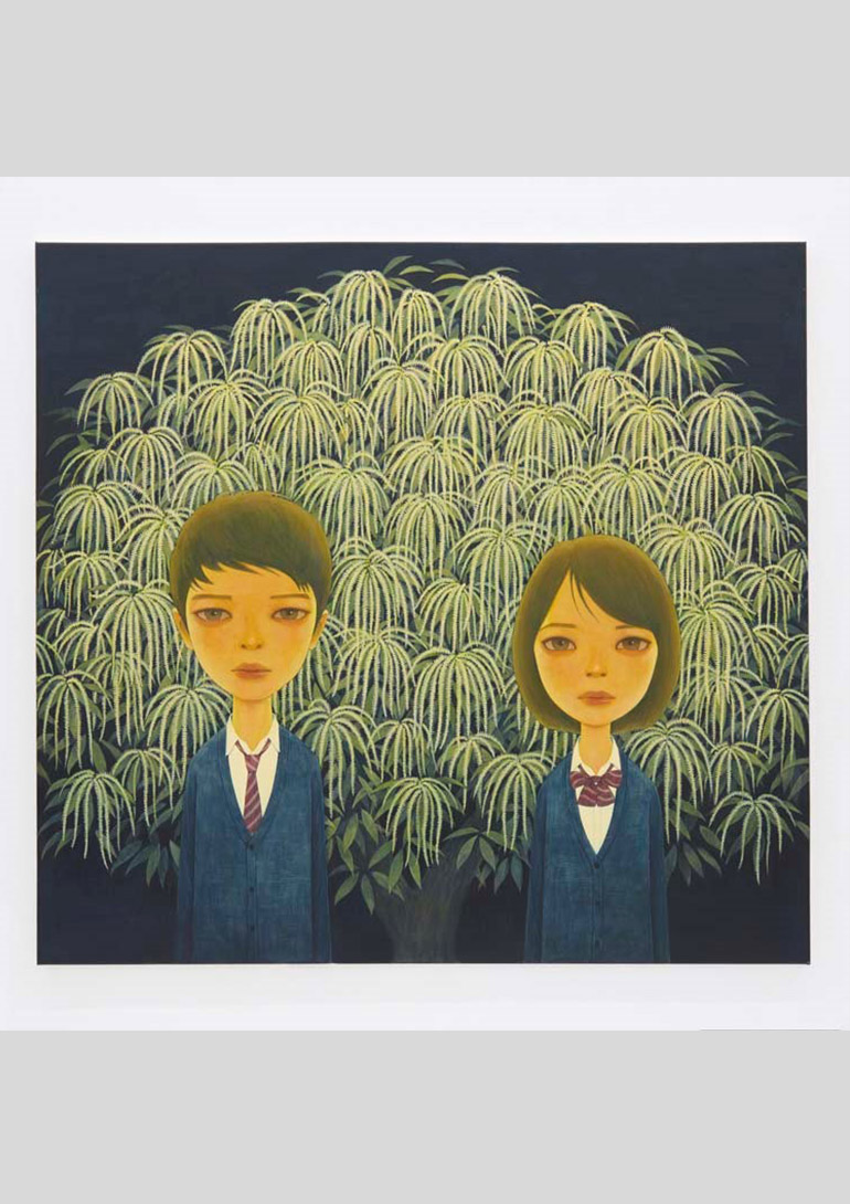 「Youth」 2018 acrylic on canvas　140.5 x 150.1 cm ©Hideaki Kawashima：川島秀明展「Youth」小山登美夫ギャラリー