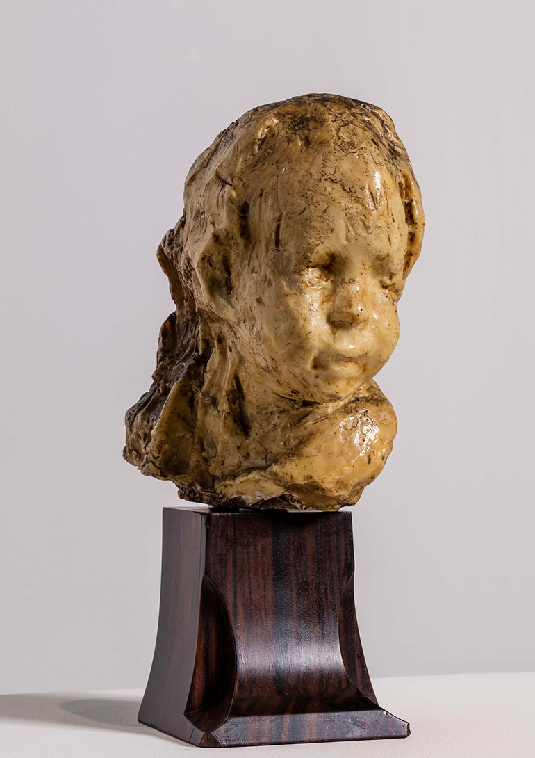 《ユダヤの少年》1892-93年、ワックス、石膏 ：コレクション展「彫刻−ムーアとロッソを中心に」彫刻の森美術館