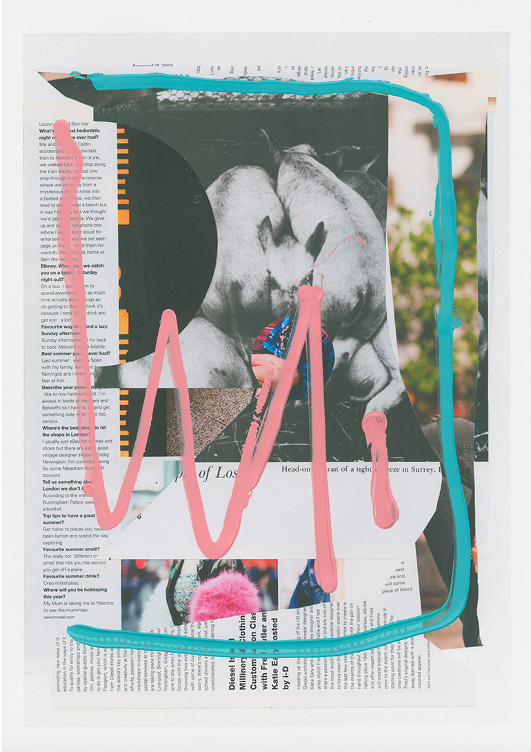 《Untitled》(over painting ♯2) アクリル絵具, デジタル印刷したコットン紙 acrylic on digital printed cotton paper 37.0 × 26.0 cm 2018 photo:AIKAWA Keita 《Untitled》(over painting ♯2) アクリル絵具, デジタル印刷したコットン紙 acrylic on digital printed cotton paper 37.0 × 26.0 cm 2018 photo:AIKAWA Keita:「project N 73 中村太一」東京オペラシティ アートギャラリー